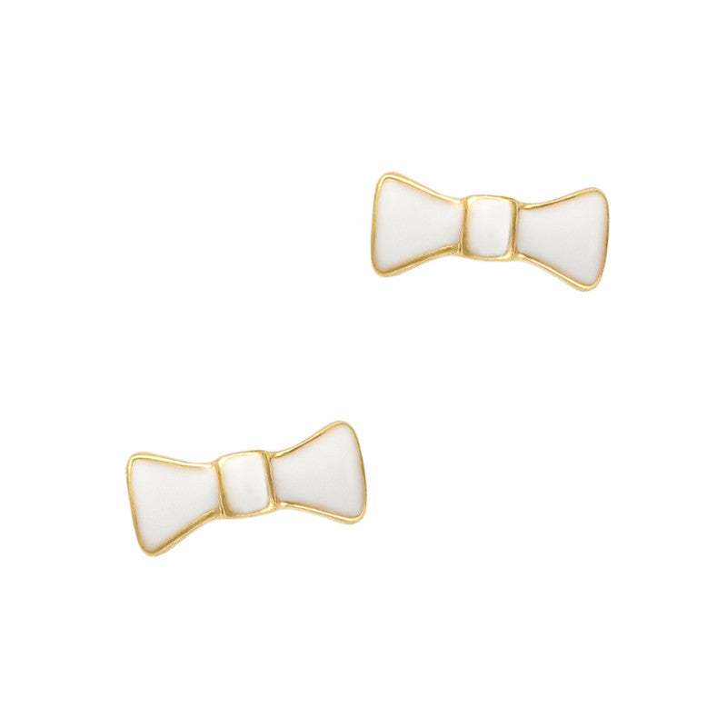 Bow Tie / White Nail Charm Dainty Bow Tie / White