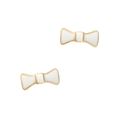 Nail Charm Dainty Bow Tie / White