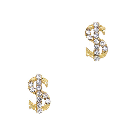 Bling Money Sign / Gold / Small Nail Charm