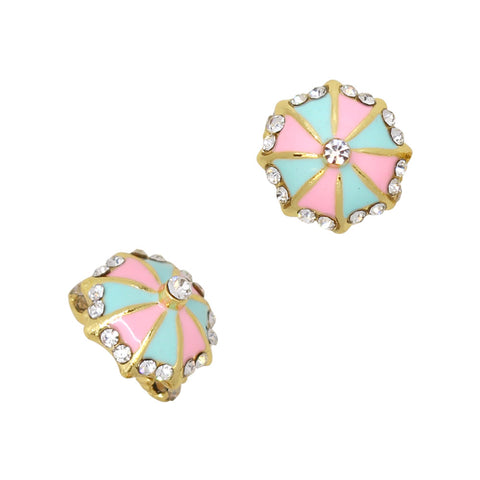 3D Nail Art Charm Jewelry Pastel Parasol / Fidget Charm / Gold / Clear
