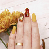 Maple Leaf / Gold Nail Jewelry Charm Canada Fall Autumn Design