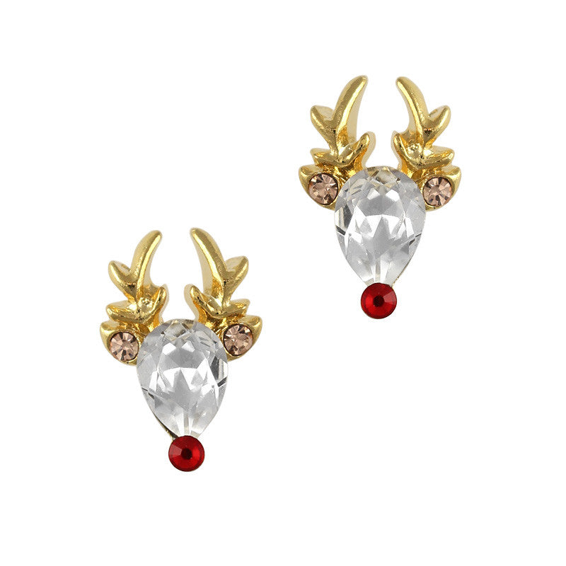 Rudolph The Reindeer / Swarovski Charm Rudolph The Reindeer / Swarovski Charm 3D Nail Art Christmas Holiday