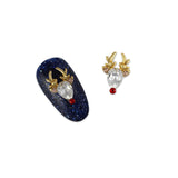 Rudolph The Reindeer / Swarovski Charm 3D Nail Art Christmas Holiday