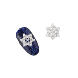 Christmas Nail Art Charm Silver Snowflake Rhinestone Crystal Jewelry