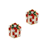 Christmas Nail Art Charm Festive Gift Box Rhinestone Crystal Jewelry