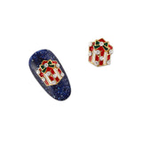 Christmas Nail Art Charm Festive Gift Box Rhinestone Crystal Jewelry