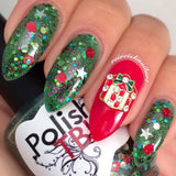 Christmas Nail Art Charm Festive Gift Box Rhinestone Crystal Jewelry