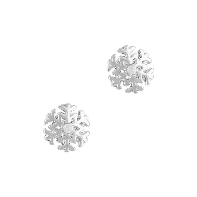 Mini Snowflake / Silver Christmas Nail Art Charm Mini Snowflake Silver Rhinestone Crystal Jewelry