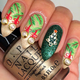 Christmas Nail Art Charm Gold Christmas Tree Rhinestone Crystal Jewelry