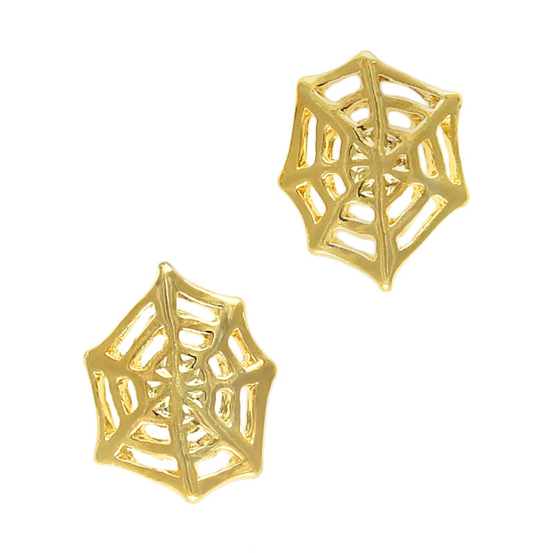 Spider Web / Gold Spider Web Halloween Nail Art Charm Jewelry 3D