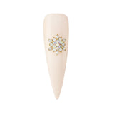 Holiday Nails DIY Crystal Snowflake / Gold