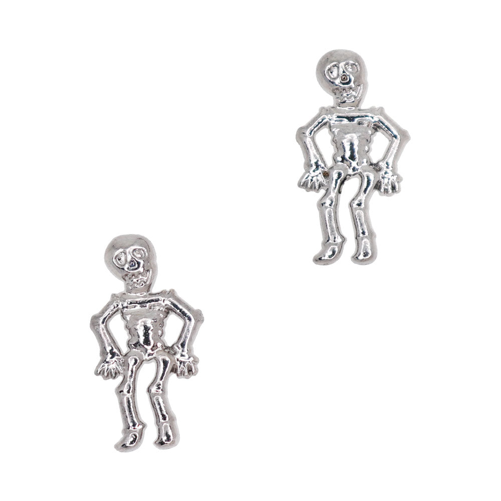 Mr. Skeleton / Silver Mr. Skeleton / Silver Halloween Nail Charms Decor