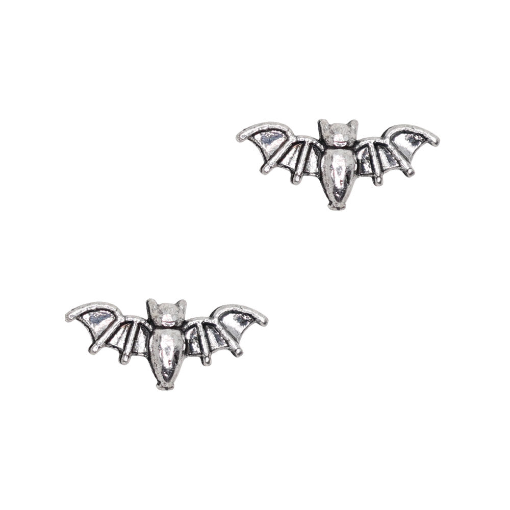 Vintage Bats / Silver Vintage Bat Silver Halloween Nail Charms Decor Art Supply