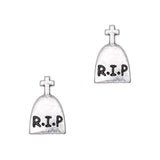Vintage Tombstone / Silver Halloween Nail Charms Decor Art Supply