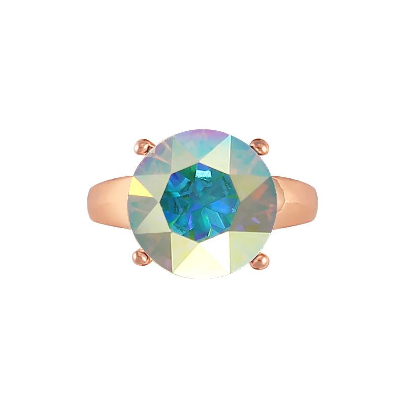 Diamond Ring / Swarovski Charm / Crystal AB / Rose Gold Daily Charme Nail Art Supply Diamond Ring / Swarovski Charm / Crystal AB / Rose Gold