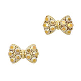 Nail Art Princess Bow / Swarovski Charm / Gold / Metallic Sunshine