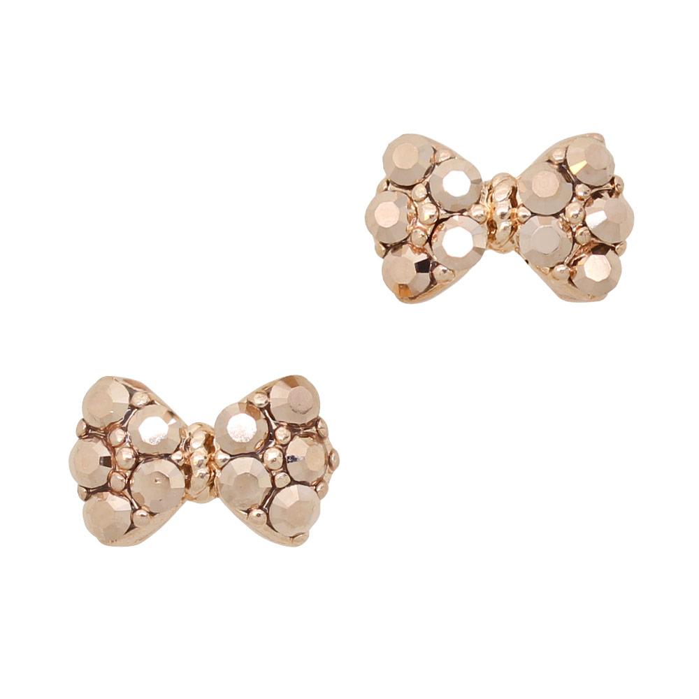 Princess Bow / Swarovski Charm / Rose Gold / Rose Gold Princess Bow / Swarovski Charm / Rose Gold / Rose Gold Nail Art