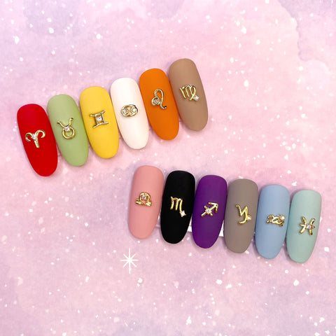 Libra / Zodiac Sign Zircon Charm / Gold Nail Decor