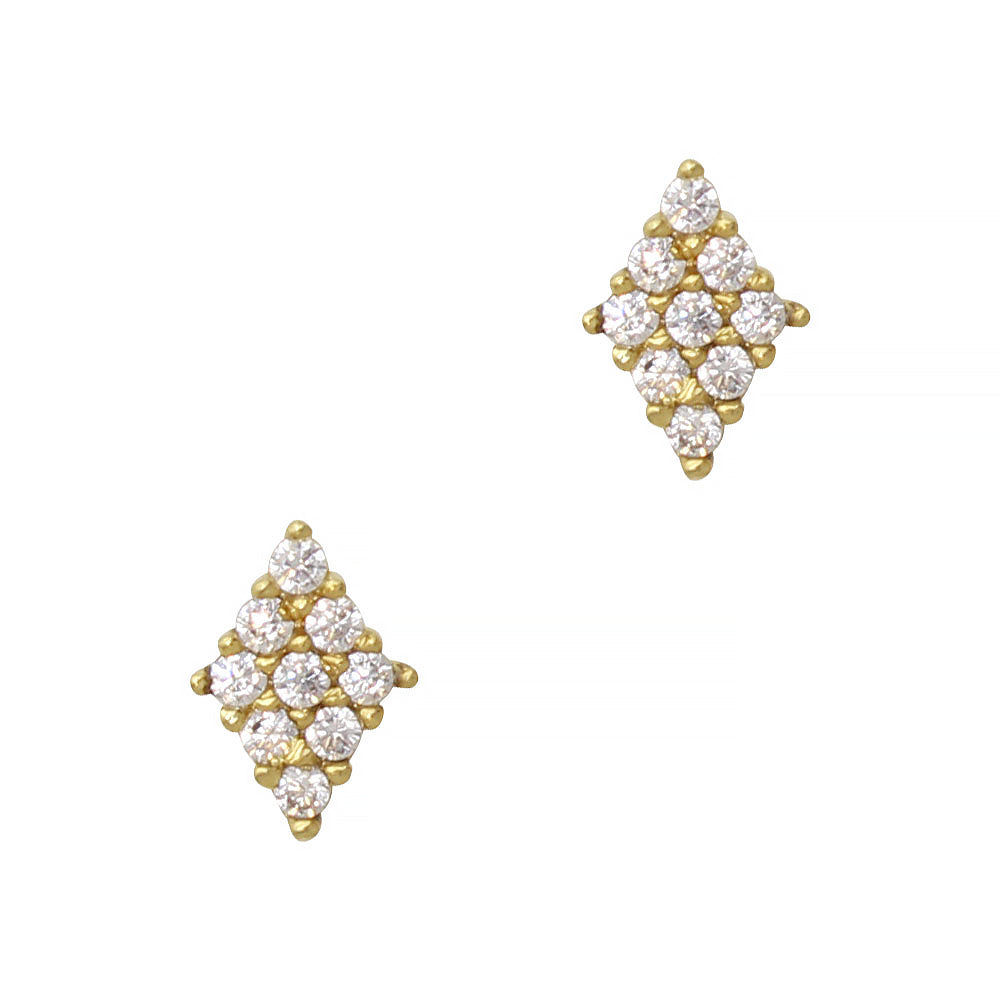 Mini Rhombus / Zircon Charm / Gold Daily Charme Nail Art Charms Mini Rhombus / Zircon Charm / Gold