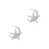Daily Charme Nail Art Charms Starry Moon / Zircon Charm / Silver