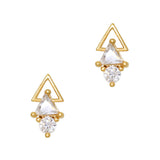 Daily Charme Nail Art Charms Gatsby Art Deco Arrow / Zircon Charm / Gold
