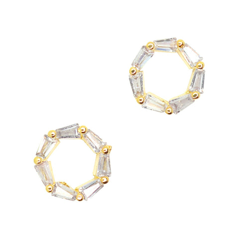 Daily Charme Nail Art Charms Crystal Circle / Zircon Charm / Gold