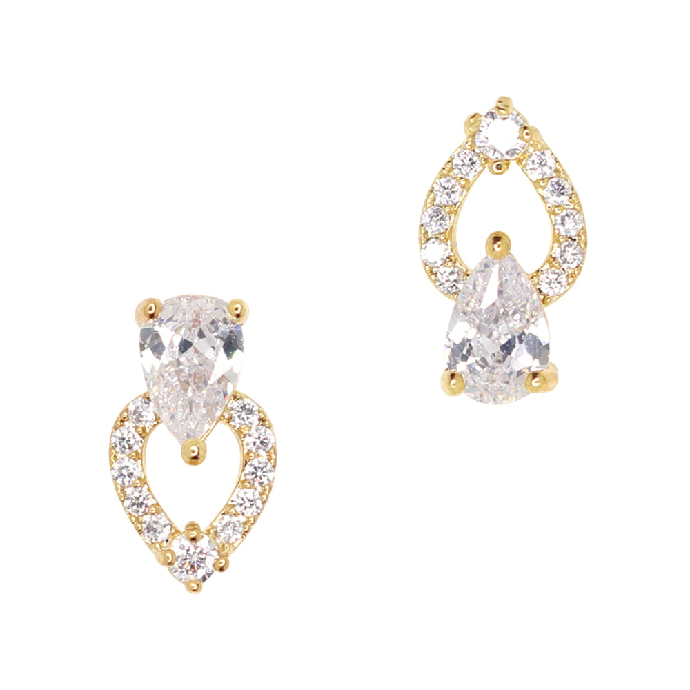 Royal Pear Drop / Zircon Charm / Gold Daily Charme Nail Art Charms Royal Pear Drop / Zircon Charm / Gold
