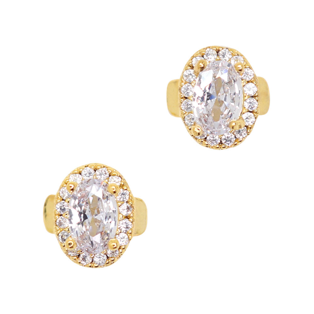 Fancy Oval Gem / Zircon Charm / Gold Daily Charme Nail Art Charms Fancy Oval Gem / Zircon Charm / Gold