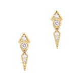 Daily Charme Nail Art Charms Tribal Chic Spike / Zircon Charm / Gold