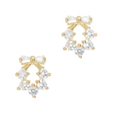 Daily Charme Jeweled Wreath Zircon Gold Clear Charms Holiday Nature Jeweled Wreath charm charming festive design perfect accessories Happy Holiday manicure simple elegant Christmas tree