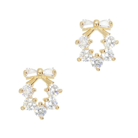 Daily Charme Jeweled Wreath Zircon Gold Clear Charms Holiday Nature Jeweled Wreath charm charming festive design perfect accessories Happy Holiday manicure simple elegant Christmas tree