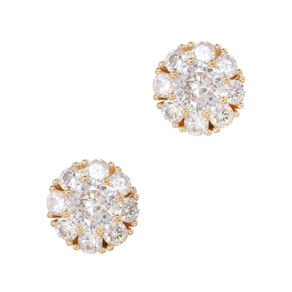 Marigold Medallion / Zircon Charm / Gold Daily Charme Marigold Medallion Zircon Gold Clear Charms Nature Shape Reusable curved natural shape nails beautiful zircon charm perfect jewelry sparkly round crystals gold hardware Design symbolic sun passion creativity Brighten
