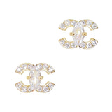 Daily Charme Embellished Coco Zircon Gold Clear Charms Vintage Symbol Reusable curved natural shape nails luxurious beautiful classic coco symbol lavish dazzling dazzle zircon crystals love beauties