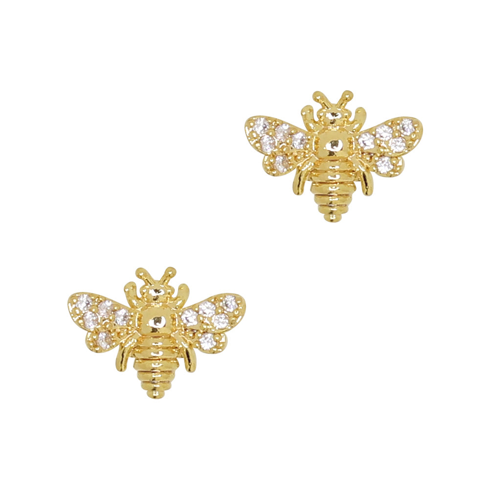 Honeybee / Zircon Charm / Gold Daily Charme Nail Art Charms Honeybee / Zircon Charm / Gold Bee
