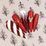 Rudolph The Reindeer / Zircon Charm 3D Nail Art Christmas Holiday