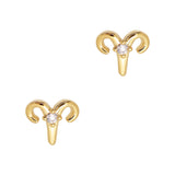 Aries / Zodiac Sign Zircon Charm / Gold Nail Jewelry Constellation Horoscope