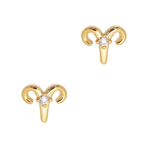 Aries / Zodiac Sign Zircon Charm / Gold Nail Jewelry Constellation Horoscope