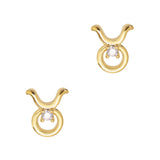 Taurus / Zodiac Sign Zircon Charm / Gold Nail Design Trendy Horoscope Constellation