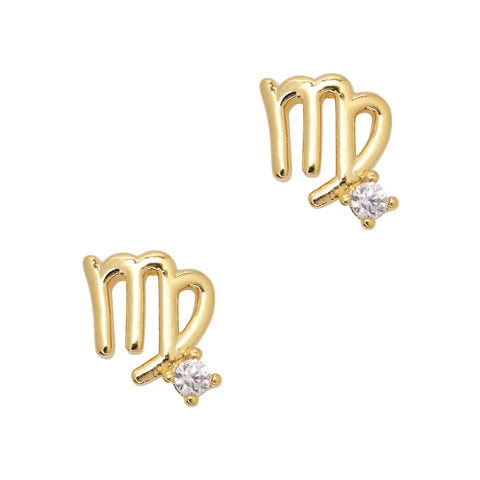 Virgo / Zodiac Sign Zircon Charm / Gold Nail Jewelry Design Trend 2022 Horoscope Constellation