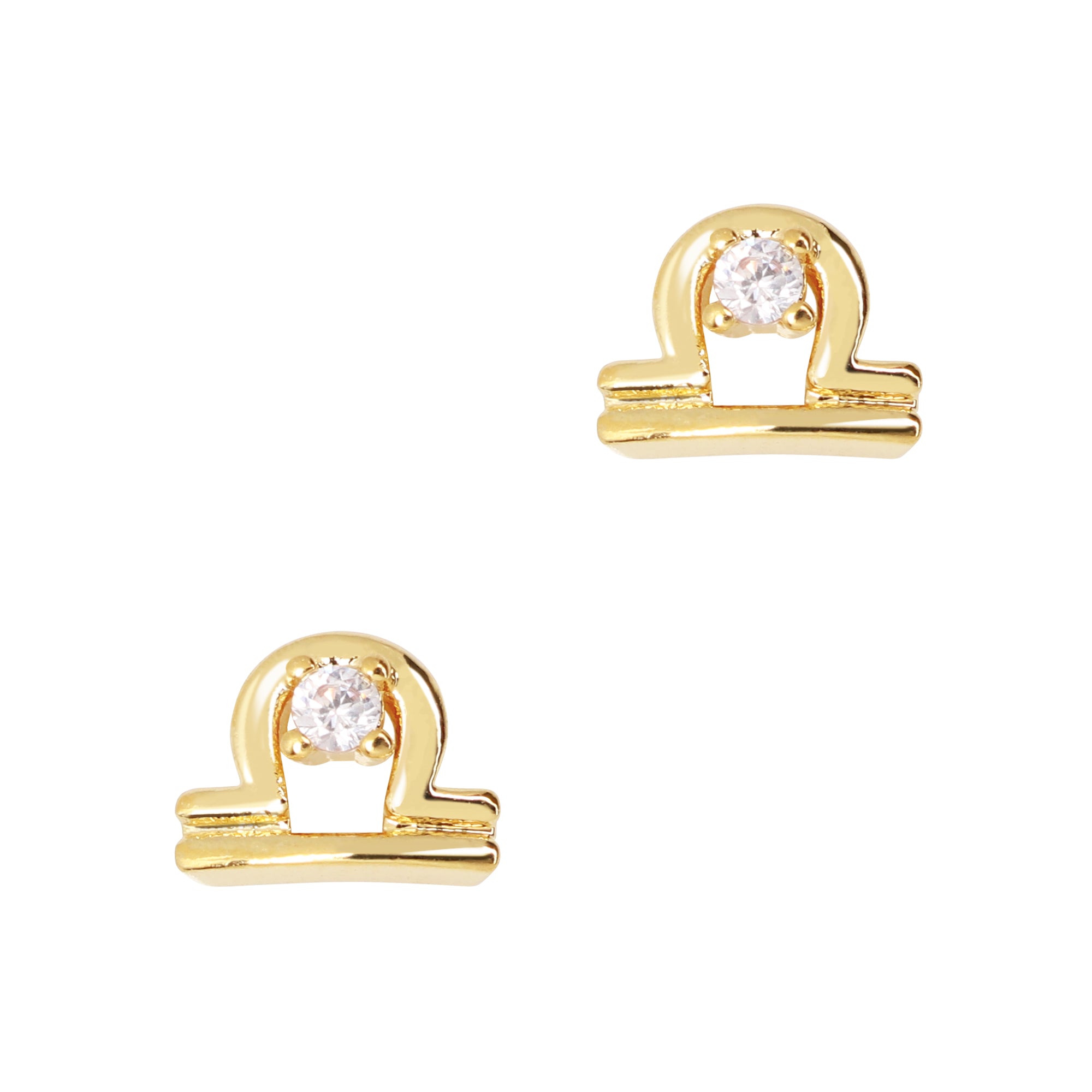 Libra / Zodiac Sign Zircon Charm / Gold Libra / Zodiac Sign Zircon Charm / Gold