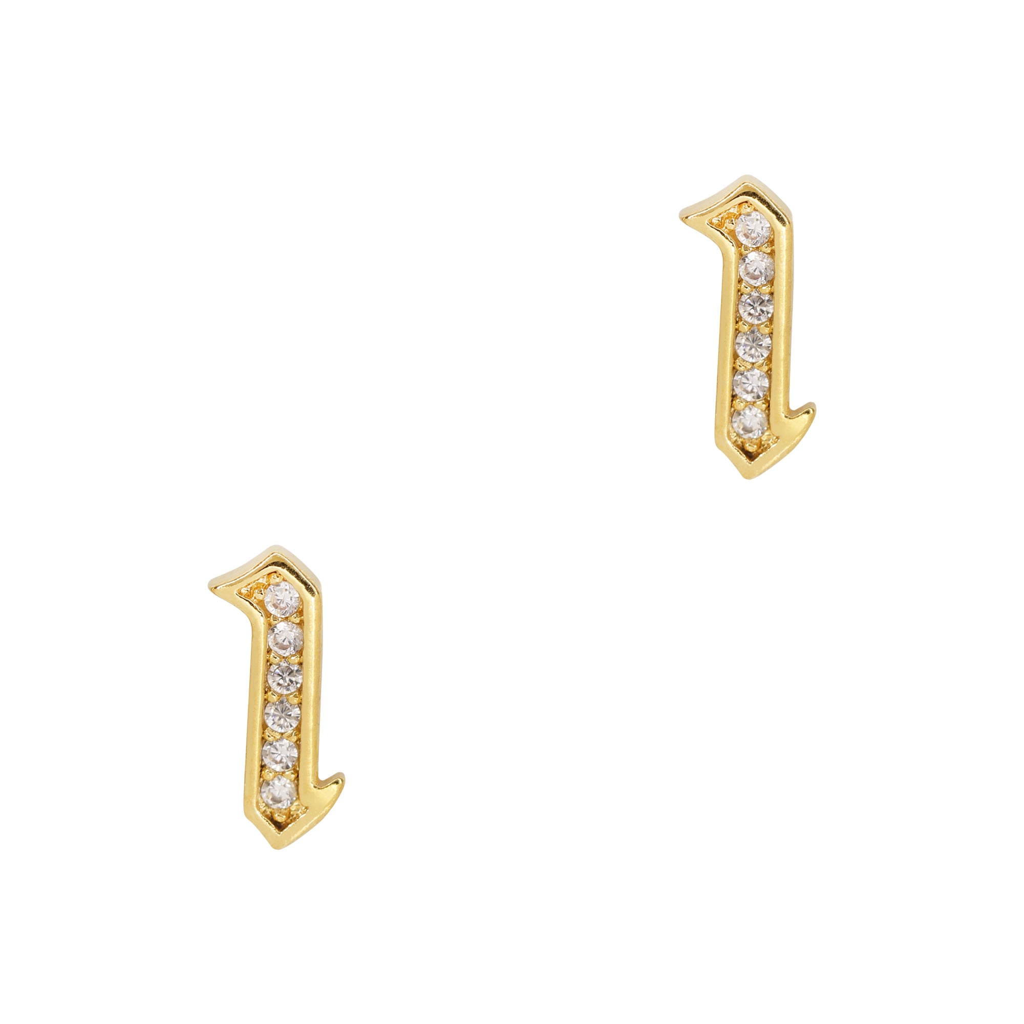 Number 1 / Zircon Charm / Gold