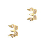 Number 3 / Zircon Charm / Gold