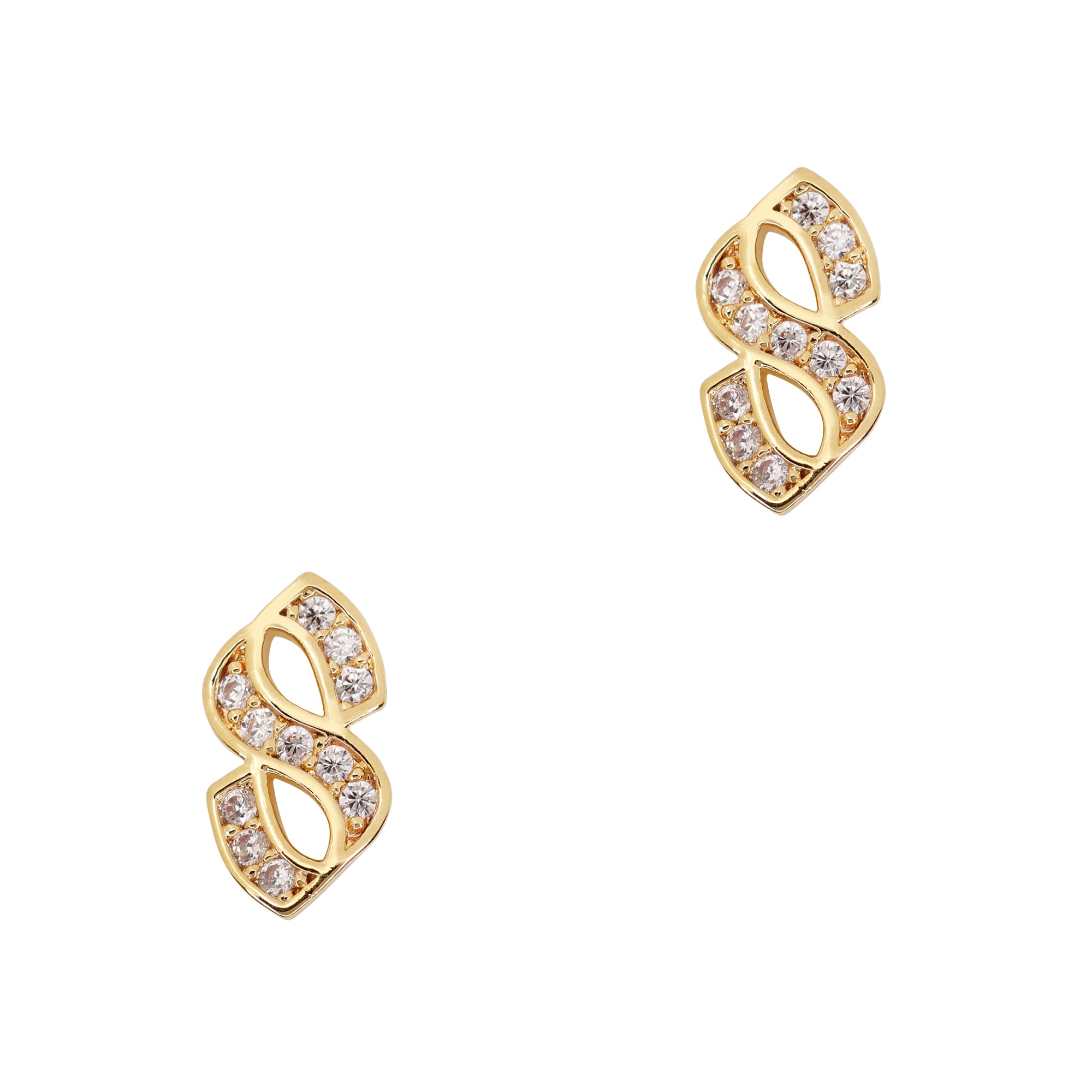 Number 8 / Zircon Charm / Gold Number 8 / Zircon Charm / Gold