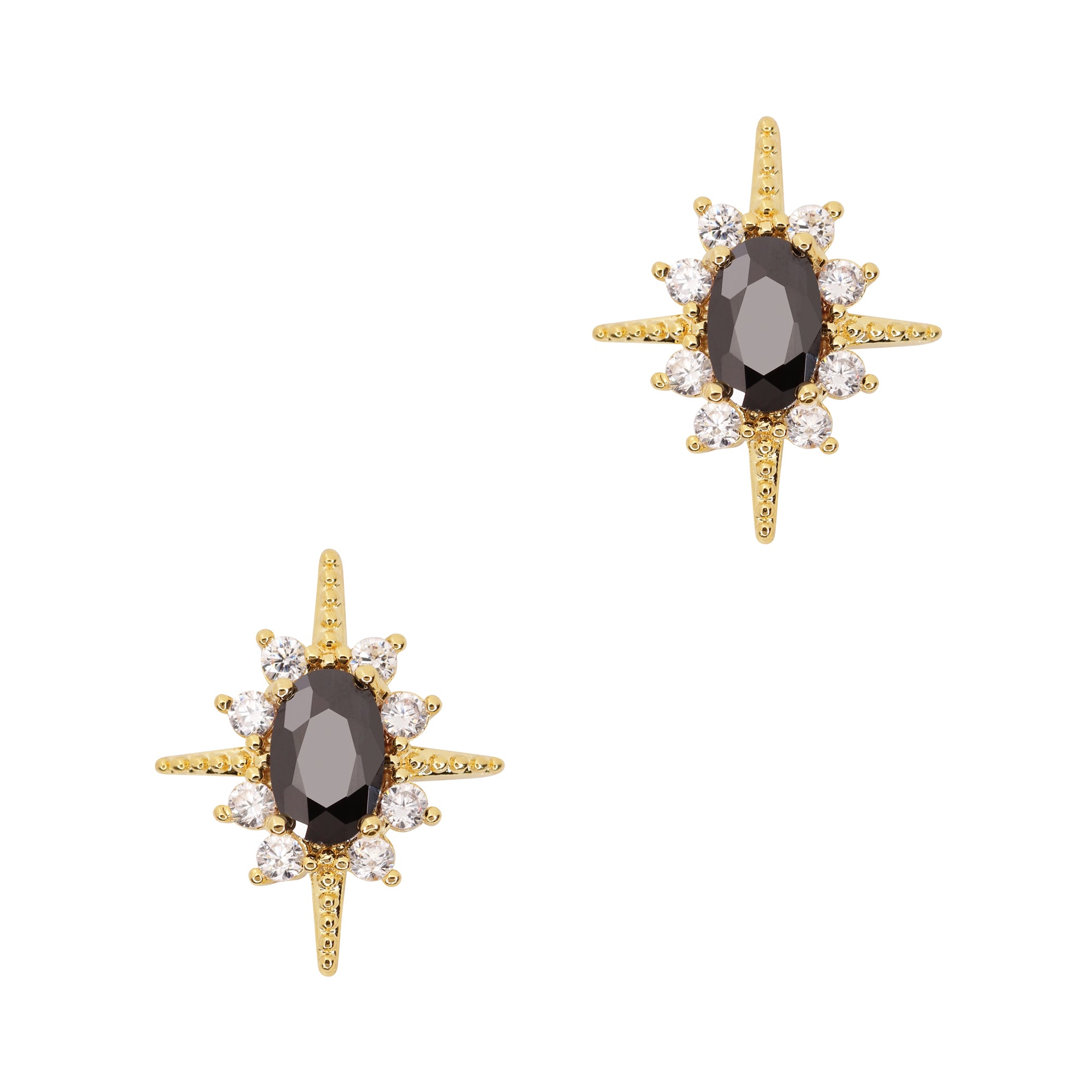Onyx Crystal Sparkle / Zircon Charm / Gold Daily Charme Nail Art Charms Onyx Crystal Sparkle / Zircon Charm / Gold