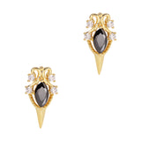 Daily Charme Nail Art Charms Onyx Crystal Spike / Zircon Charm / Gold