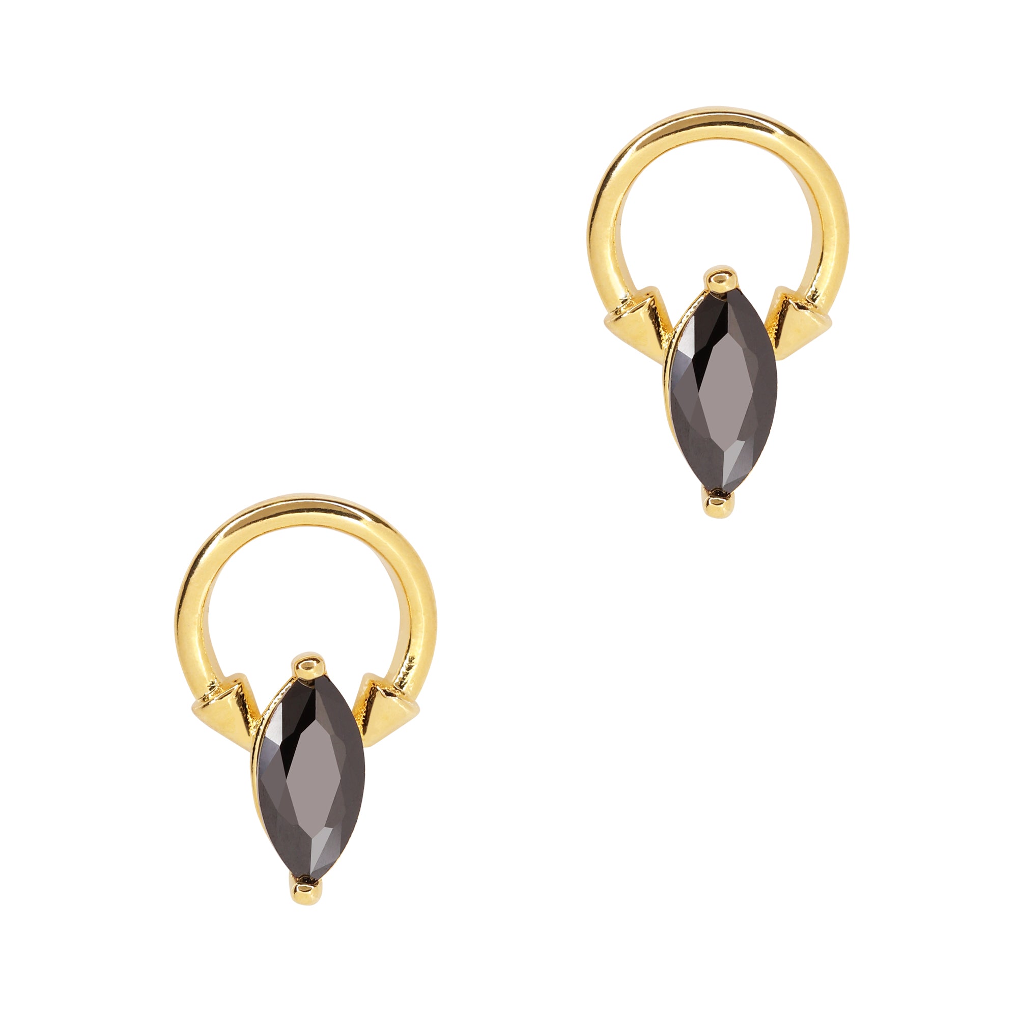 Onyx Crystal Ring / Zircon Charm / Gold Daily Charme Nail Art Charms Onyx Crystal Ring / Zircon Charm / Gold
