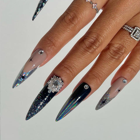 Daily Charme Nail Art | Crystalline Shield / Zircon Charm / Silver