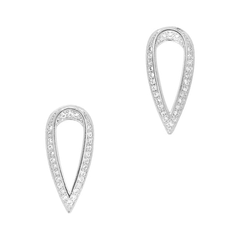 Daily Charme Nail Art | Adorned Teardrop / Zircon Charm / Silver