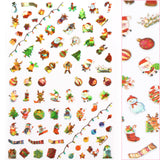 Cute Christmas Nail Art Sticker / Joy Santa Baubles String Lights Reindeer