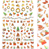 Cute Christmas Nail Art Sticker / Party Reindeer Wreath Balloons